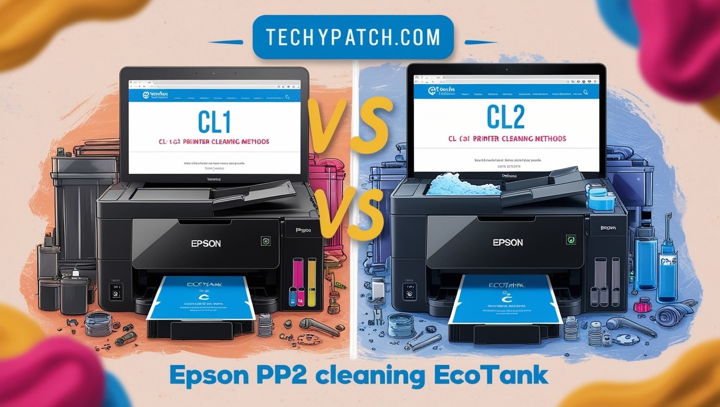 CL1 vs CL2 Cleaning Epson Printer EcoTank